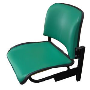 Upholstered Tip Up Seat in Green